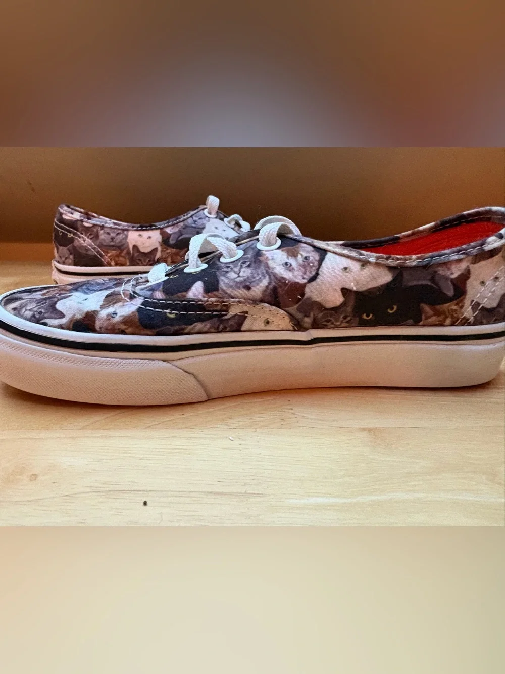 Vans ASPCA Cat Pattern Canvas Sneakers - Women's Sz 5.5